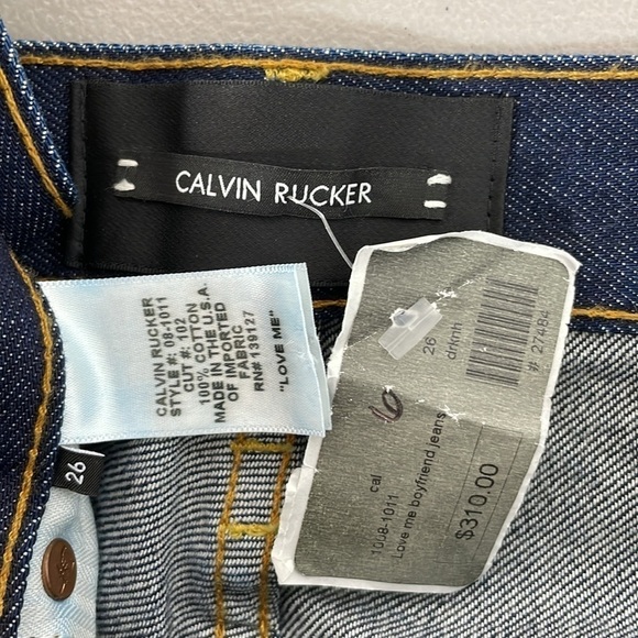 Calvin Rucker Jeans Women's 26 Blue NWT Love Me Boyfriend Buttons Faded Denim - Picture 7 of 11